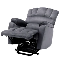 Fauteuil de Relaxation Électrique Massant et Chauffant avec Télécommande, Inclinable, Gris(m-9)