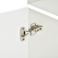 Buffet Moderne Multifonction avec Éclairage RGB, 2 Portes et 4 Tiroirs - Meuble TV Scandinave, Blanc(m-9)