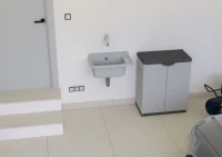 MONGARDI Lavandino pilozzo a muro da esterno 50x35x24, colore CEMENTO(m-2)