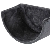 PawHut 4PCs Wall-Mounted Cat Shelves w/ Scratching Post, Hammock, Nest - Dark Grey(m-9)