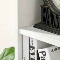 HOMCOM Bibliotecă din Lem Stil Vintage Cubica cu 7 Suporturi Diferite din MDF pentru Casă și Birou, 50x24x106 cm, Alb(m-9)