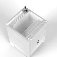 MONGARDI Mobile Lavatoio in resina per esterno-interno 60x60x85(m-4)