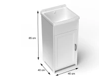 MONGARDI Mini Lavatoio in resina per esterno-interno 40x40x85(m-4)