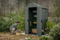 Keter Casetta da Giardino Darwin 4x4, Verde, 125,8 X 117 X 205 h(m-4)