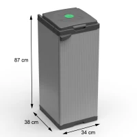 MONGARDI Mobile Portasacco Mono per Raccolta differenziata, in Plastica,  34L x 38P x 87H cm(m-4)