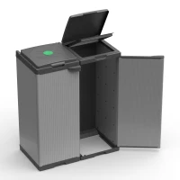 MONGARDI Mobile Portasacco Bis per Raccolta differenziata, in Plastica,  68L x 38P x 87H cm(m-5)