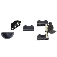 PawHut 4PCs Wall-Mounted Cat Shelves w/ Scratching Post, Hammock, Nest - Dark Grey(m-1)