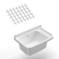 MONGARDI Lavandino pilozzo a muro con griglia - da esterno 50x35x24, colore BIANCO(m-5)