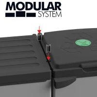 MONGARDI Mobile Portasacco Tris per Raccolta differenziata, in Plastica, 102L x 38P x 87H cm(m-2)