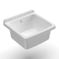MONGARDI Lavandino pilozzo a muro da esterno 40x40x19, colore BIANCO(m-1)