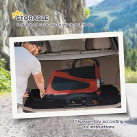 PawHut 2 in 1 Dog Bike Trailer Pet Stroller for Large Dogs with Hitch, 20" Wheels, Pet Bicycle Cart Trolley Carrier for Travel, Red(m-6)