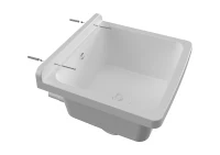 MONGARDI Lavandino pilozzo a muro da esterno 40x40x19, colore BIANCO(m-5)