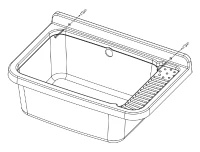 MONGARDI Lavandino pilozzo a muro da esterno 50x35x24, colore CEMENTO(m-4)