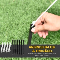 HOMCOM kerst opblaasbare sneeuwpop 1,82 m kerstdecoratie weerbestendig LED's polyester 100 x 80 x 182 cm(m-7)