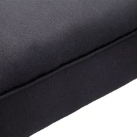 Homcom Banca Capat Pat – Neagra 102×35×51 cm cu Cotiere Rulate(m-8)