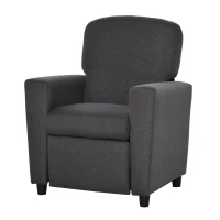HOMCOM Kids Armchair Children Recliner Sofa Lounger Chair with Footrest for Playroom Bedroom Living Room, Grey(m-11)