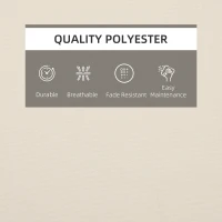 Outsunny Garden Sun Lounger Cushion Replacement Soft Sunbed Reclining Chair Relaxer Pad with Pillow, Cushion ONLY - Cream White(m-7)