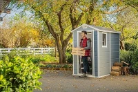 Keter Casetta da Giardino Manor 4x6, Grigia, 130 X 192 X 198 h(m-3)