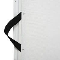 PawHut Puerta para Perros Plegable con Ancho Ajustable 5,5-115 cm Barrera de Seguridad para Perros Retráctil con Asa Blanco(m-8)