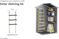 Keter Casetta da Giardino Manor 4x3, Grigia, 129 X 103 X 196 h(m-5)
