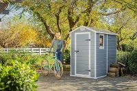 Keter Casetta da Giardino Manor 4x6, Grigia, 130 X 192 X 198 h(m-2)