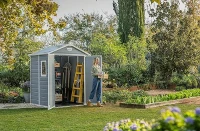 Keter Casetta da Giardino Manor 6x5, Grigia, 185 X 152 X 226 h(m-5)