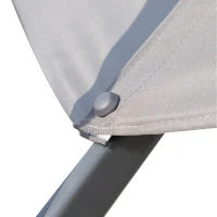 Outsunny Sombrilla de Aluminio Jardín Ø300x250 cm Parasol Excéntrico con Rotación 360° Inclinación de 6 Niveles con Manivela Ventilación y Base Cruzada para Patio Terraza Gris(m-8)