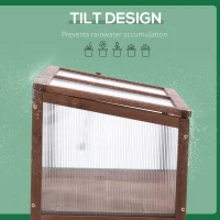 Outsunny podwyższona grządka z drewna skrzynia inspektowa(m-6)