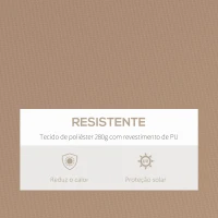 Outsunny Toldo Manual Retrátil 350x250 cm para Varanda com Manivela de Metal Impermeável e Anti-UV para Jardim Janelas Marróm(m-4)