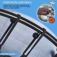 ZONEKIZ Trampolim Infantil Ø140x155 cm Trampolim para Crianças de 3-10 Anos com Cesta de Basquetebol e 20 Bolas de Plástico Azul(m-4)