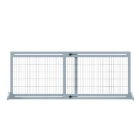 PawHut Barrière de sécurité pour chien extensible longueur réglable 104-183 x 36 x 69 cm pin bleu(m-8)