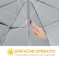 Outsunny parasol 2 w 1 parasol plażowy namiot plażowy 210 cm ciemnozielony(m-4)