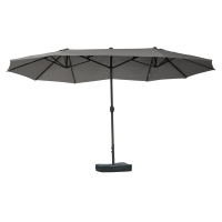 Podwójny Parasol Outsunny z Podstawką i Korbką Ciemnoszary 460 x 270 cm