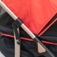 PawHut 3 In 1 Detachable Pet Stroller, for Extra Small and Small Dogs - Red(m-9)