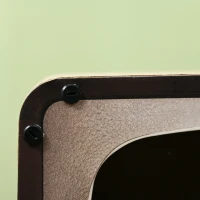 PawHut 2 in 1 TV Shape Cat Scratching Board House with Catnip, for Indoor Cats, Brown(m-9)