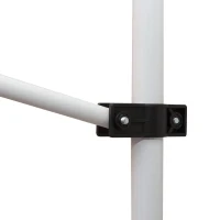 Outsunny Toldo Portátil 3x1,5m Manual Dobrável de Alumínio Altura Regulável com Manivela para Terraço Jardim Amarelo e Branco(m-9)