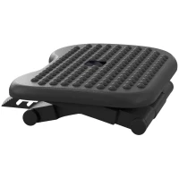 HOMCOM Footrest Adjustable Height & Angle Tilting Platform Home Office Foot Rest Black(m-11)