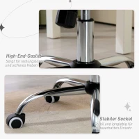 Vinsetto Krzesło biurowe z regulowanym oparciem, regulacja wysokości, wygląd aksamitu, do 120 kg, Czarny(m-7)