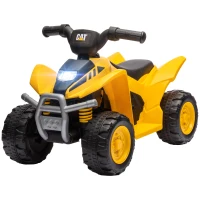 AIYAPLAY ATV pentru Copii, Vehicul cu Patru Roți pentru Copii, ATV cu Claxon și Faruri cu LED, 65.5x38.5x43.5 cm, Galben(m-10)