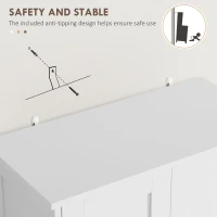 HOMCOM Multi-Storage Freestanding Kitchen Cabinet - White(m-7)