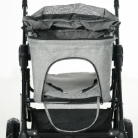 PawHut Hundebuggy 2 in 1 Design, Hundetasche, klappbar, Grau(m-9)