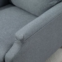 HOMCOM Fotoliu Relaxant Înclinabil, Fotoliu Ergonomic cu Spătar Înclinabil și Suport Dublu pentru Picioare, 72x83x103 cm, Gri(m-9)