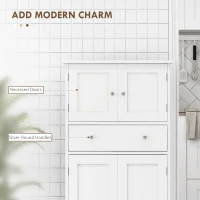 HOMCOM Multi-Storage Freestanding Kitchen Cabinet - White(m-4)