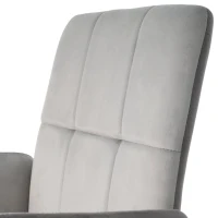 Ensemble de 2 chaises de salle à manger en bois et tissu effet velours avec accoudoirs amovibles, design ergonomique et moderne, 57x49x87 cm, Gris(m-6)