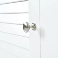 Buffet Moderne en MDF Laqué avec 2 Portes et 3 Tiroirs, Poignées en Métal, 120x35x80 cm, Blanc(m-10)