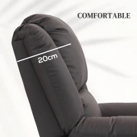 Homcom Scaun Reclinabil Relaxare – Masaj cu Vibratii & Caldura, Telecomanda, Buzunar Lateral – Maro inchis(m-7)