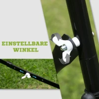 HOMCOM Voetbal Rebounder Kickback Doel – Verstelbaar Terugkaatsnet voor Voetbaltraining, Metalen Buis met PE-Net, 96 x 80 x 96 cm Zwart(m-5)