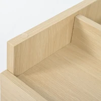 Coiffeuse Meuble avec Miroir et Tiroirs, Grande Capacité, 100x40x78 cm, Naturel+Blanc(m-8)