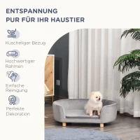 Hondenbank hondensofa katten honden berkenhout modern lichtgroen(m-7)