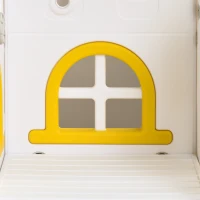 AIYAPLAY Set de tobogane și leagăne pentru copii mici 8 în 1 pentru copii cu vârsta cuprinsă între 1 și 3 ani, 250x177x99 cm, Galben(m-8)